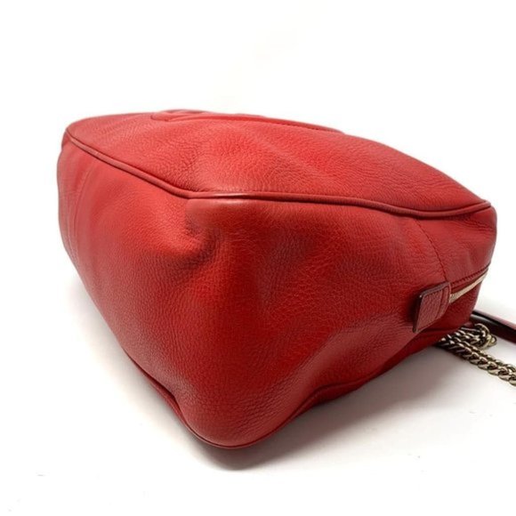 100% Auth Gucci Soho Red Calfskin Shoulder Bag - Picture 7 of 11